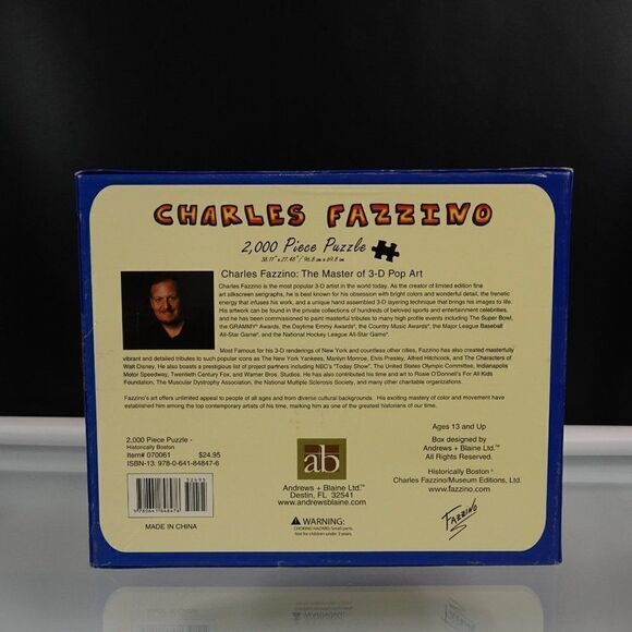 Charles Fazzino Historically Boston Glitter Puzzle - Picture 5 of 12